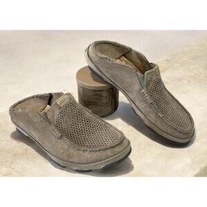 Olukai Moloa Kohana Casual Shoes Slip On Leather Brown Suede Men’s Sz 43EU/ 10US